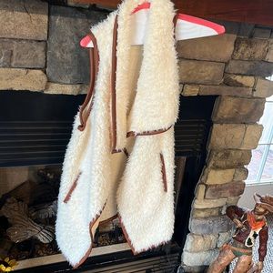 White Fluffy Vest